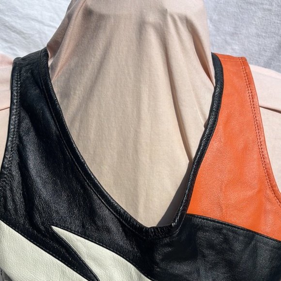 Vintage Tony Stewart Nascar Leather Vest The Home Depot XXL - Picture 2 of 13